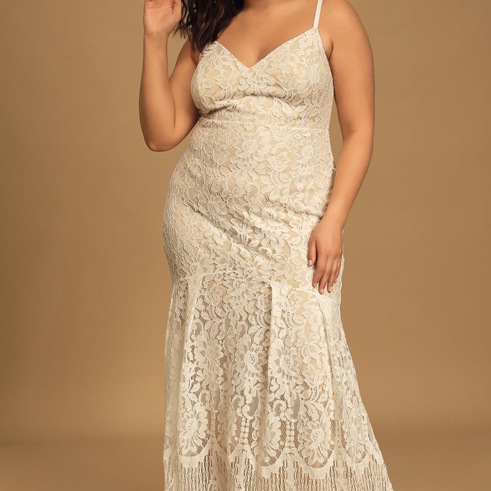 Lulus lace maxi wedding dress